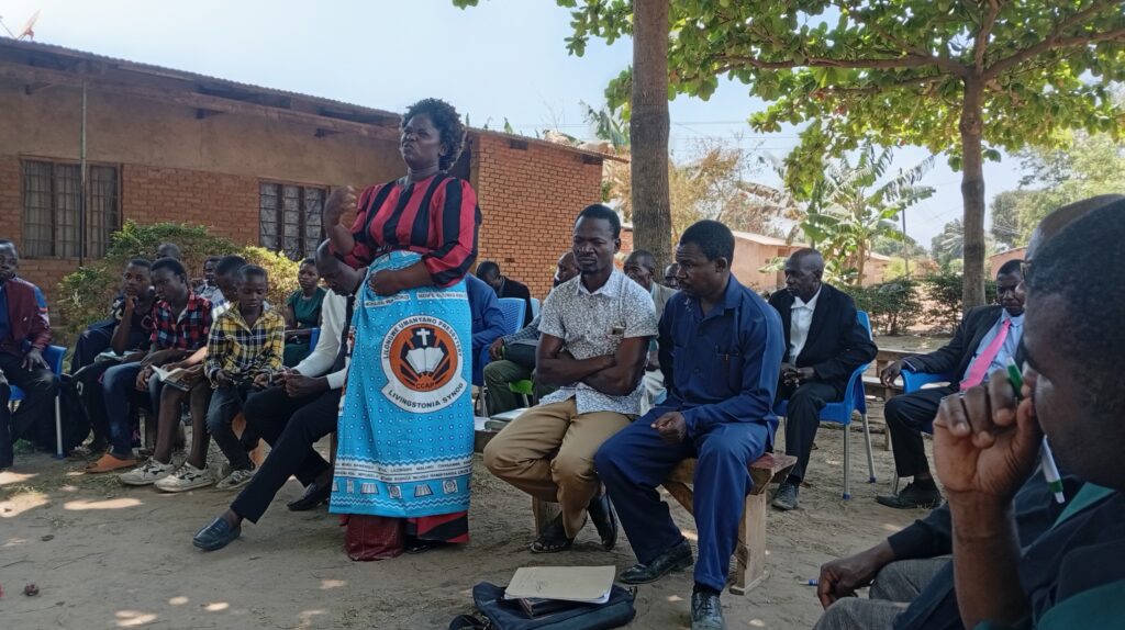 A Sunday school teacher putting forward her options and asking a some questions